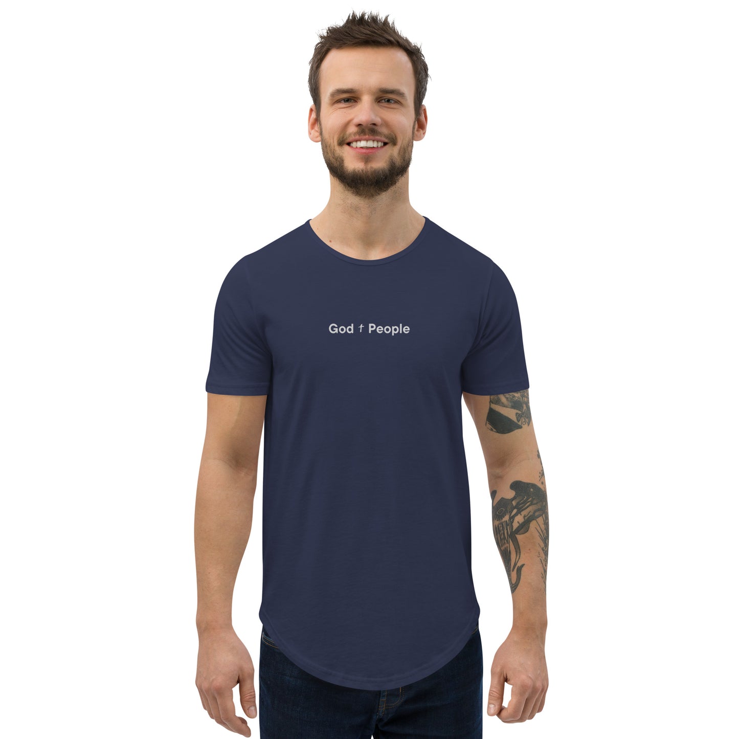 God + People Men's Curved Hem T-Shirt