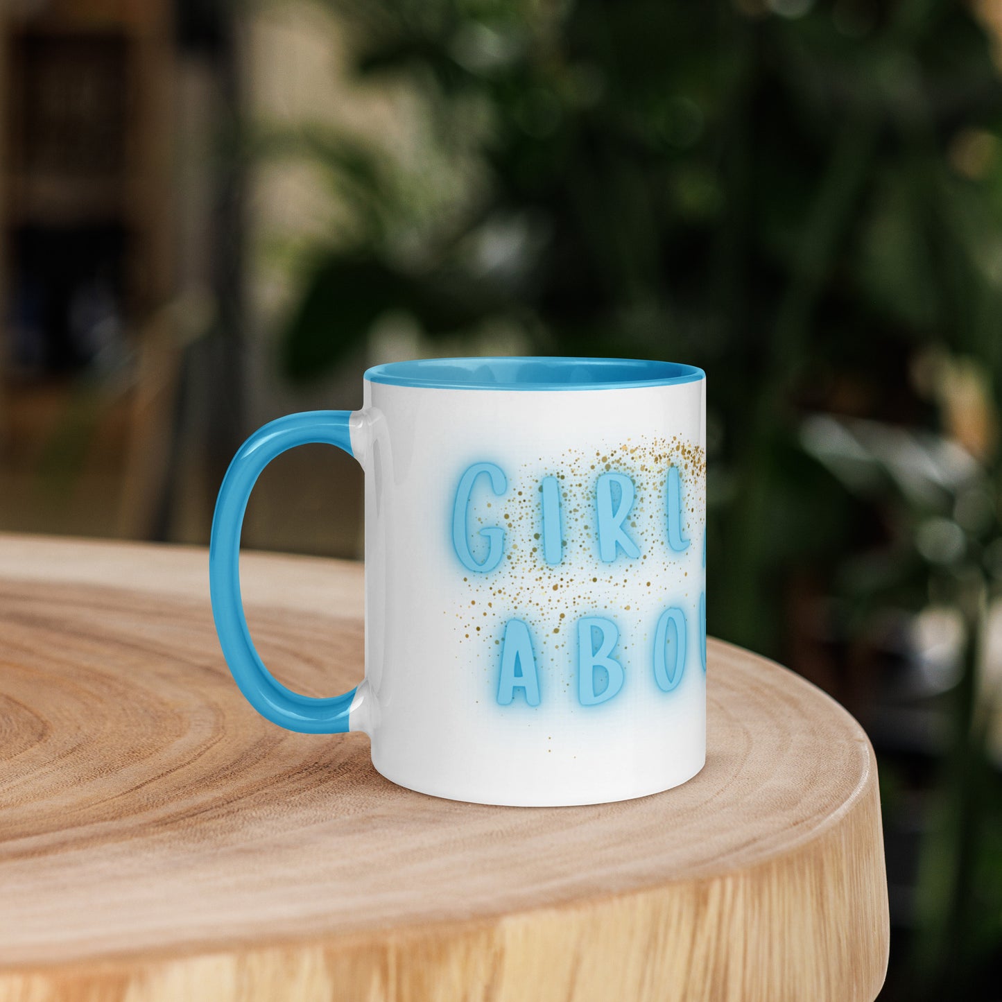 Girl Pray About It! Mug with Color Inside