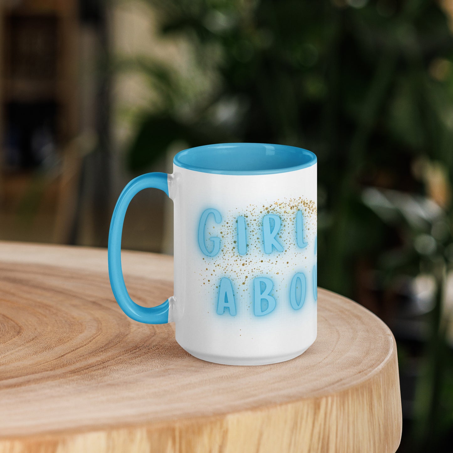 Girl Pray About It! Mug with Color Inside